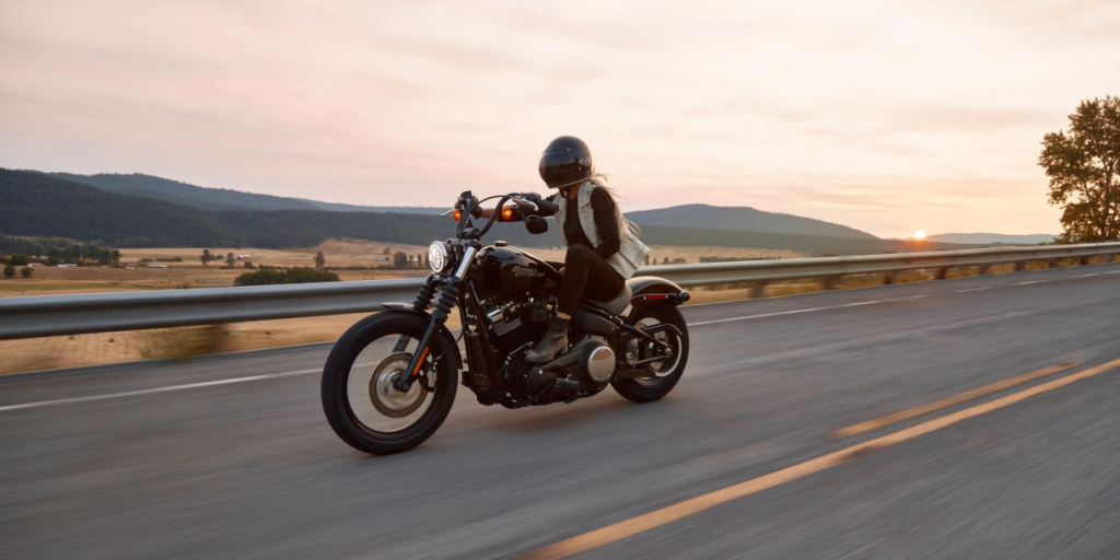 person riding on a motorcycle